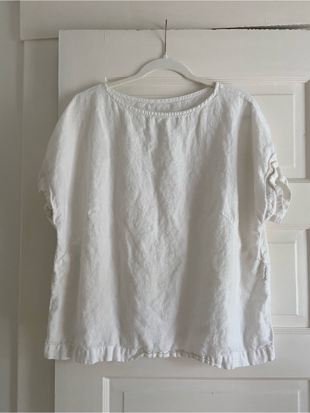 NotPERFECTLINEN white linen top M/L